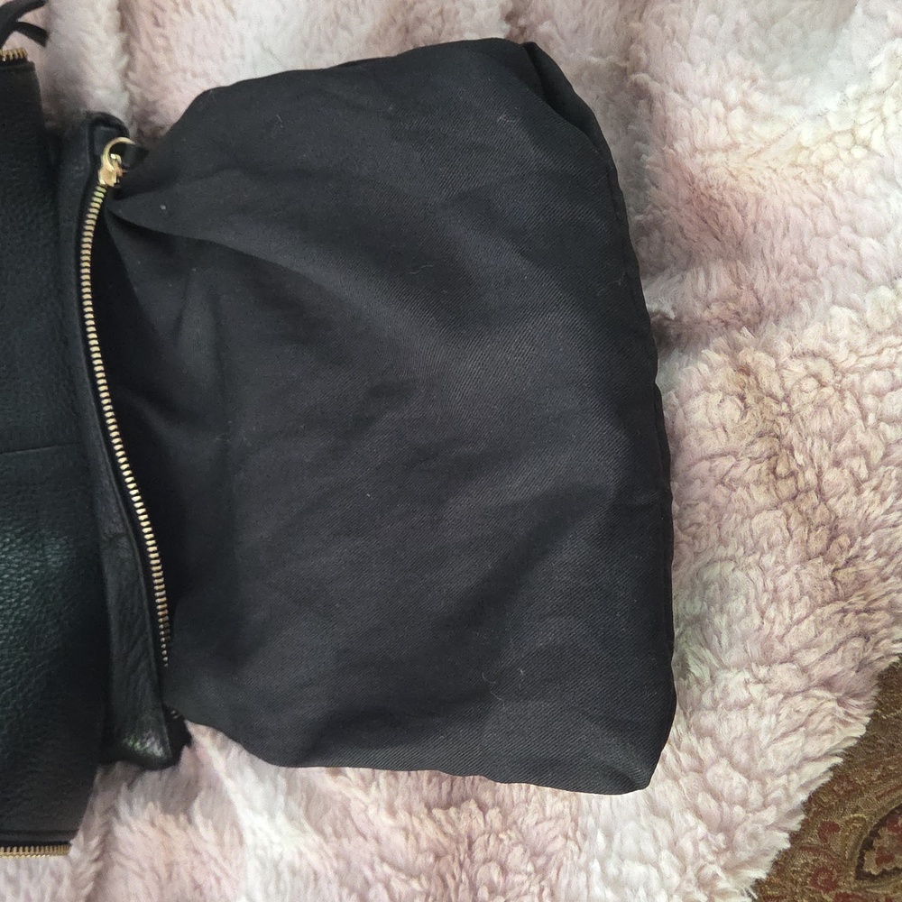 Vera Pelle Black Italian Leather small backpack. Excellent Used Condition. - Picture 8 of 12